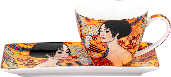 Чашка с блюдцем Lefard Дама с веером 104-1033 - фото