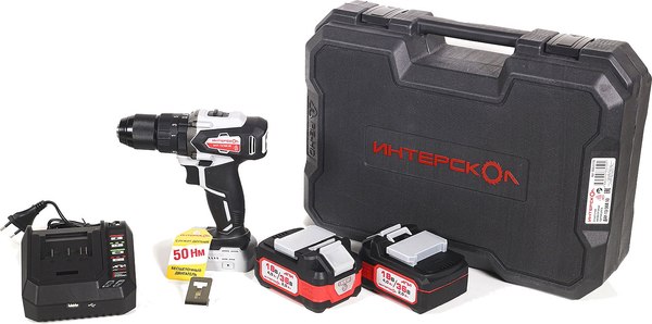 Аккумуляторная дрель-шуруповерт Интерскол DAU-13/36V 50 (850.2.2.70)