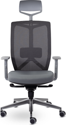 Кресло офисное UTFC Профи М-900 с подголовником (серый пластик)