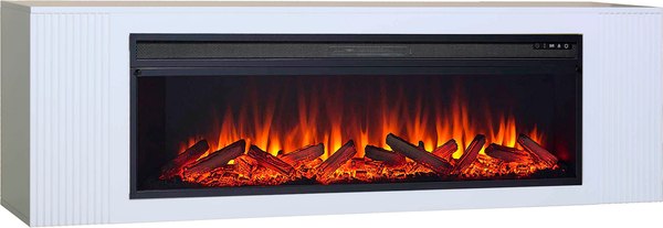 Каминокомплект Смолком Dakota F 2D-fr1 V60 Vision 60 LOG LED (бьянко белый) - фото