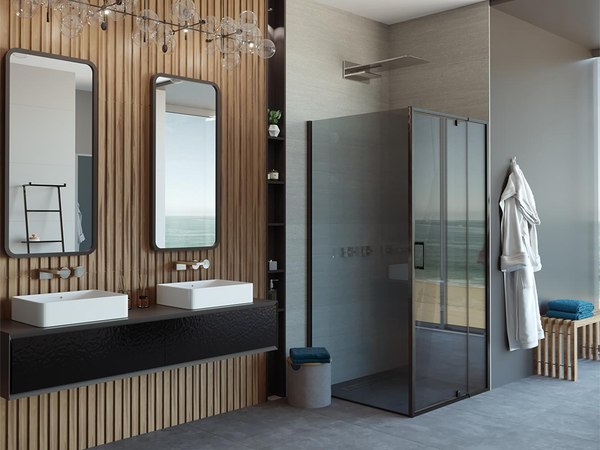 Душевой уголок Alex Baitler 80x200 SG74B80 + стенка AB74B90