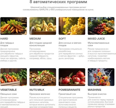 Соковыжималка электрическая Garlyn J-650