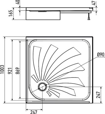 Душевой уголок Alex Baitler AB AB14100X1 + поддон AB10017H-2