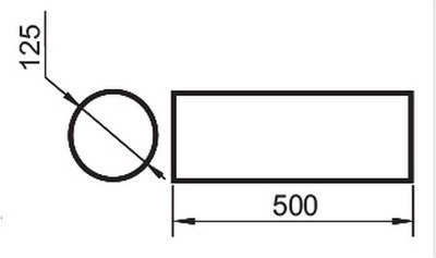 Воздуховод жесткий Семь ветров ПВХ круглый 125мм / 2005