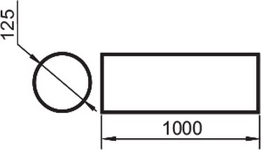 Воздуховод жесткий Семь ветров ПВХ круглый 125мм / 2010