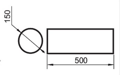 Воздуховод жесткий Семь ветров ПВХ круглый 150мм / 3005