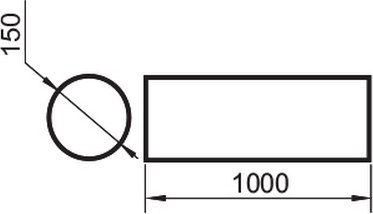 Воздуховод жесткий Семь ветров ПВХ круглый 150мм / 3010