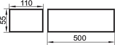 Воздуховод жесткий Семь ветров ПВХ плоский 110x55мм / 5005