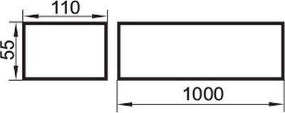 Воздуховод жесткий Семь ветров ПВХ плоский 110x55мм / 5010