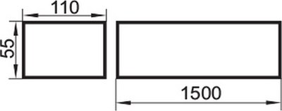 Воздуховод жесткий Семь ветров ПВХ плоский 110x55мм / 5015