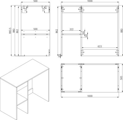 Тумба под умывальник ЗОВ Стамбул 100 / S100LAW0LAWWM
