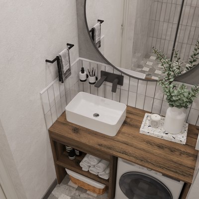 Тумба под умывальник ЗОВ Стамбул 120 / S120LAW0LAWWM (аттик)