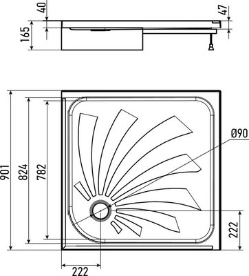 Душевой уголок Alex Baitler AB1490B1 + поддон AB9017H-2