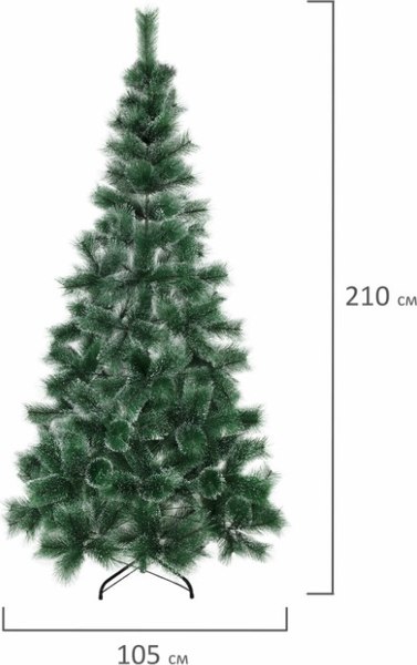 Ель искусственная Золотая сказка Пушистая / 592046 (210см, зеленый)