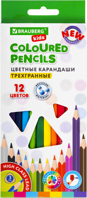 Набор цветных карандашей Brauberg Kids New / 182001 - фото