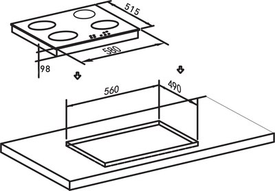 Газовая варочная панель Making Oasis Everywhere P-BSR