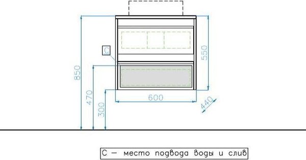 Тумба под умывальник Style Line Монако 60