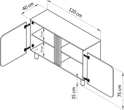 Тумба Dipriz Ola 2дв / Д.98019