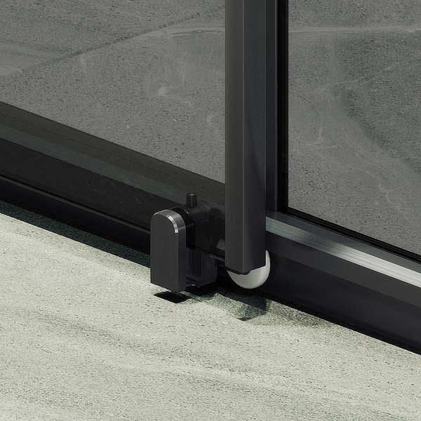 Душевая дверь MaybahGlass 195x150 / MGD-1285-6 (графит/черный)