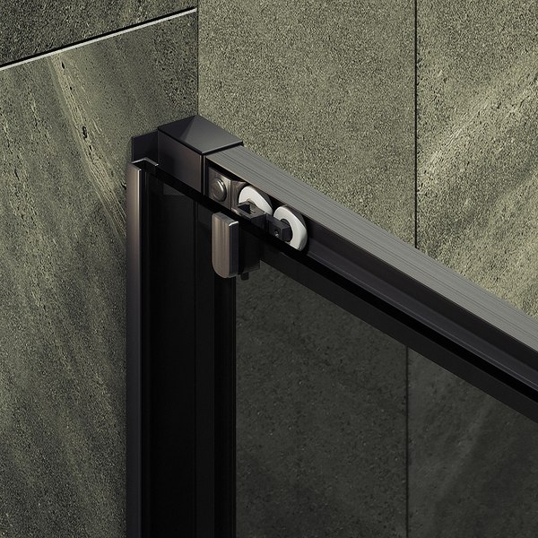 Душевая дверь MaybahGlass 195x150 / MGD-1285-6 (графит/черный)