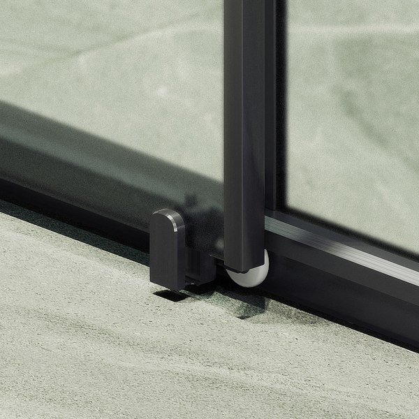 Душевая дверь MaybahGlass 195x150 / MGD-1281-6 (сатин/черный)