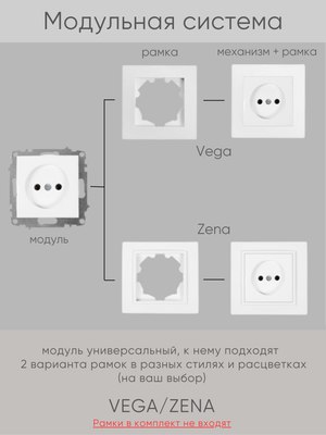 Рамка для выключателей и розеток El-Bi Vega / 510-014800-226