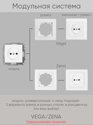 Розетка El-Bi Zena-Vega / 609-014800-218