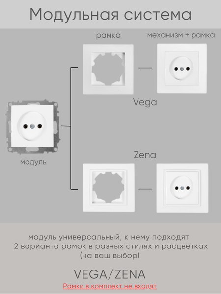 Розетка El-Bi Zena-Vega / 609-014800-217