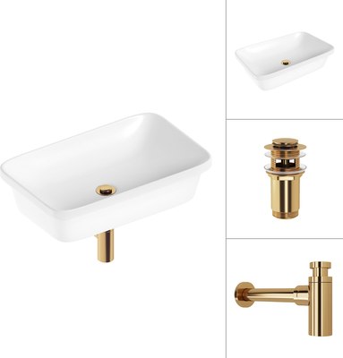 Умывальник Lauter 21370 + клапан 21190G + сифон 21635G - фото