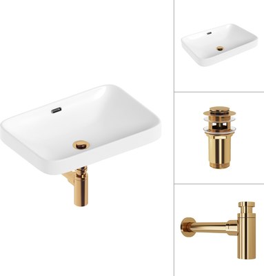 Умывальник Lauter 21441A + клапан 21190G + сифон 21635G - фото