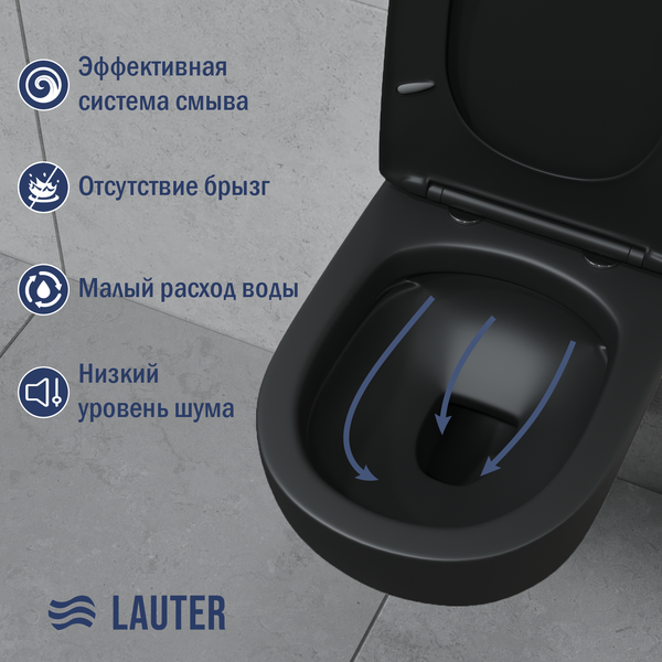 Унитаз подвесной с инсталляцией Lauter Sulzdorf + GROHE Solido 38811KF0