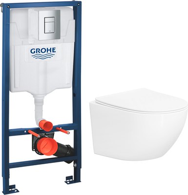 Унитаз подвесной с инсталляцией Lauter Sulzdorf + GROHE Rapid SL 38772001 - фото