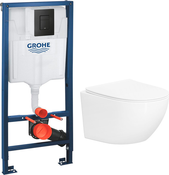 Унитаз подвесной с инсталляцией Lauter Sulzdorf + GROHE Solido 38811KF0 - фото