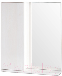 Шкаф с зеркалом для ванной СанитаМебель Ларч 11.600 (левый)