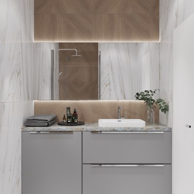 Умывальник Lauter 21441B + клапан 21190W + сифон 21635W