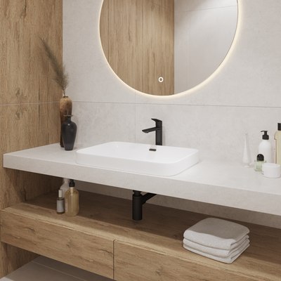 Умывальник Lauter 21441B + клапан 21190W + сифон 21635W