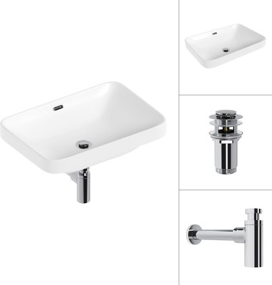 Умывальник Lauter 21441B + клапан 21190CH + сифон 21635CH - фото