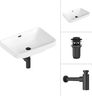 Умывальник Lauter 21441B + клапан 21190B + сифон 21635B - фото