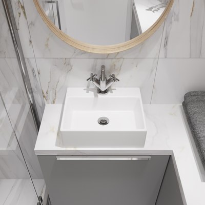 Умывальник Lauter 21344 + клапан 21190W + сифон 21635W