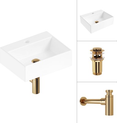 Умывальник Lauter 21344 + клапан 21190G + сифон 21635G - фото