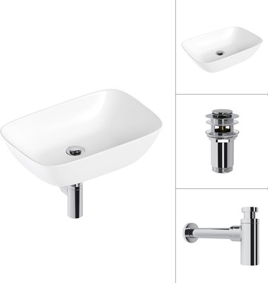 Умывальник Lauter 21454 + клапан 21190CH + сифон 21635CH - фото