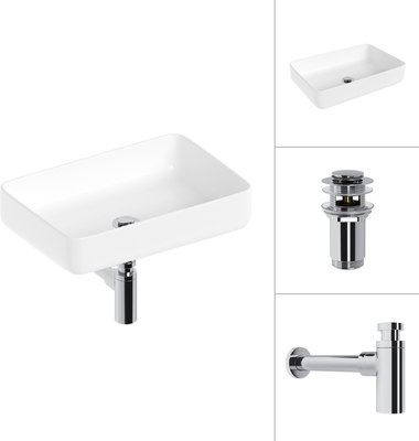 Умывальник Lauter 21487-50 + клапан 21190CH + сифон 21635CH - фото