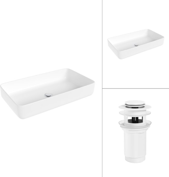 Умывальник Lauter 21487-60 + клапан 21190W - фото