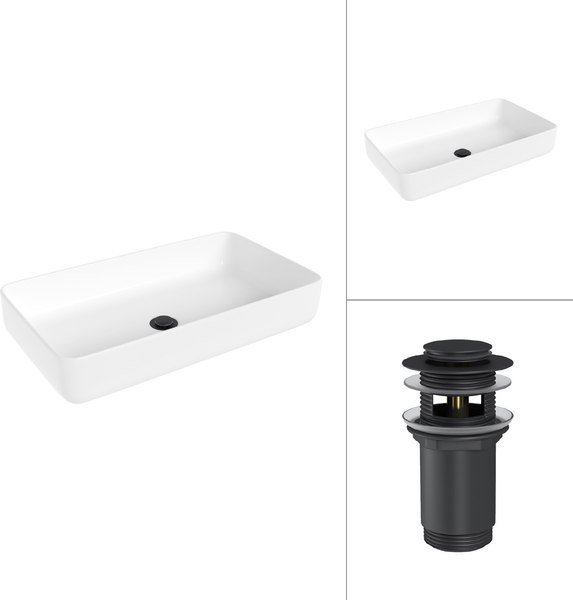 Умывальник Lauter 21487-60 + клапан 21190B - фото