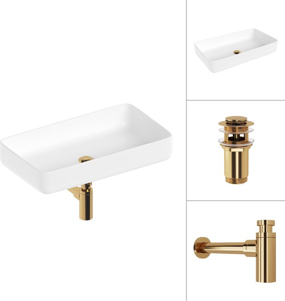 Умывальник Lauter 21487-60 + клапан 21190G + сифон 21635G - фото