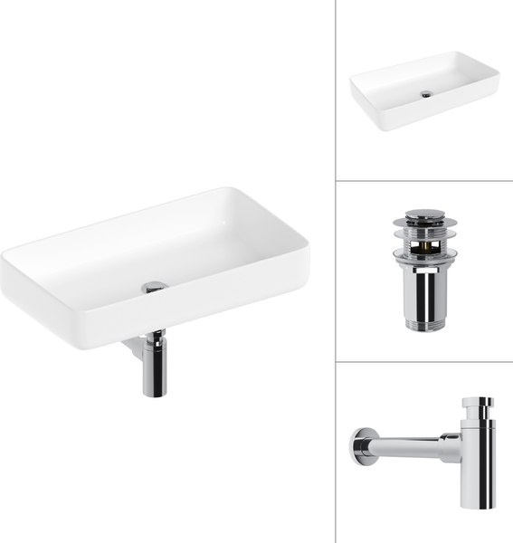 Умывальник Lauter 21487-60 + клапан 21190CH + сифон 21635CH - фото