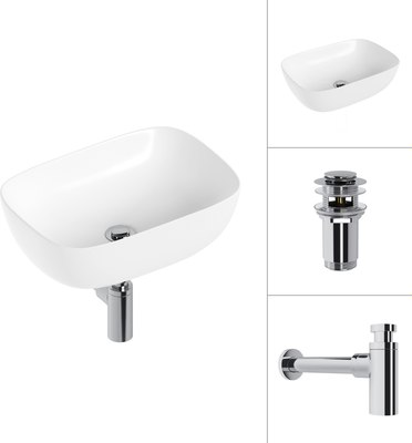 Умывальник Lauter 21493A + клапан 21190CH + сифон 21635CH - фото