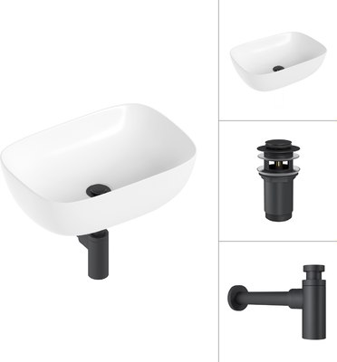 Умывальник Lauter 21493A + клапан 21190B + сифон 21635B - фото