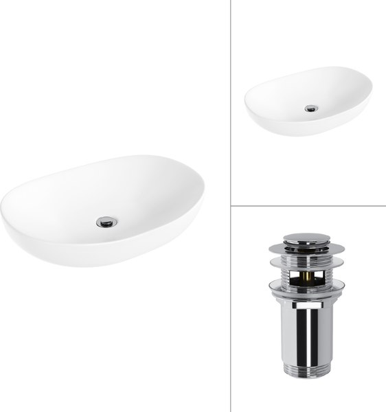 Умывальник Lauter 21502 + клапан 21190CH - фото