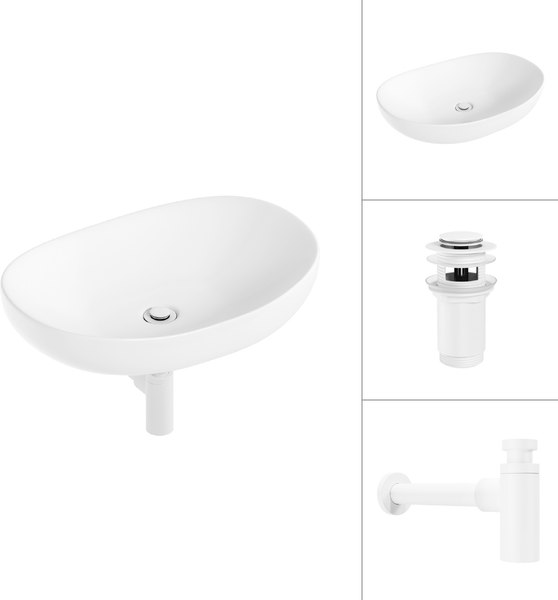 Умывальник Lauter 21502 + клапан 21190W + сифон 21635W - фото